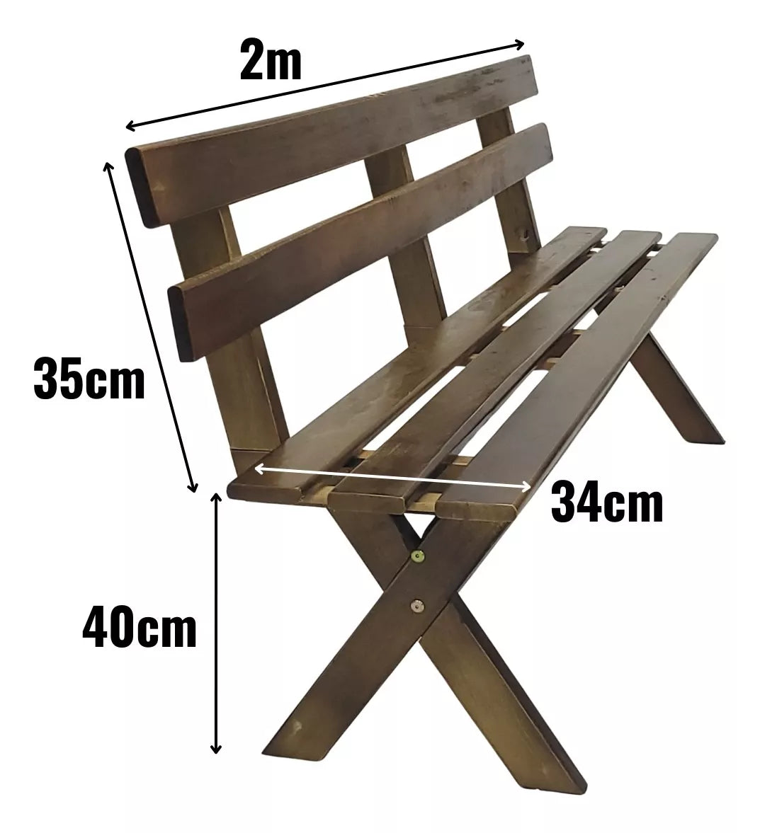 Conjunto Mesa Madeira Rústica Para Churrasco - Mesa + 4 Bancos Imbuia